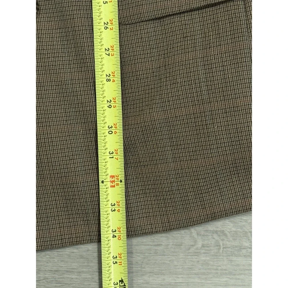 Vintage Burberry Men's Houndstooth‎ Double Breasted Wool Blazer Sport Coat 46 L